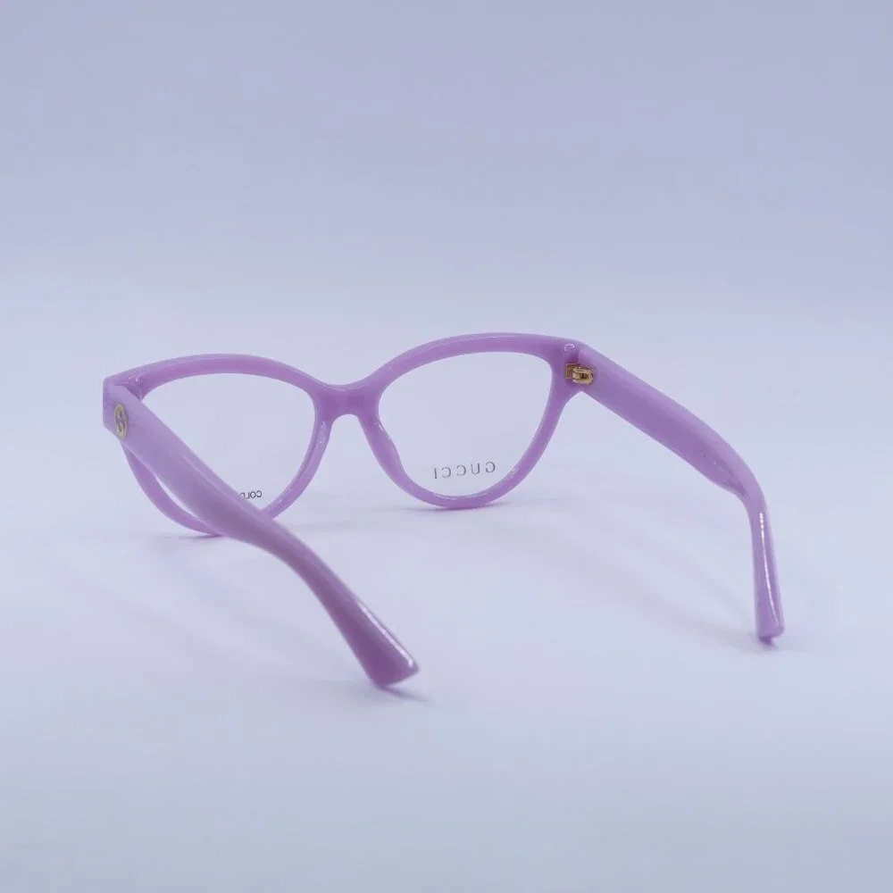 Gucci GG1581O 004 Eyeglasses Violet 55mm Cat Eye Frame